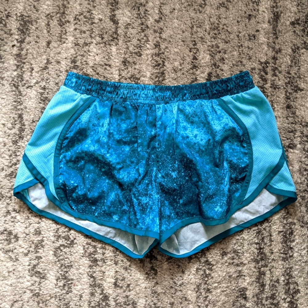 Neon Blue Running Shorts